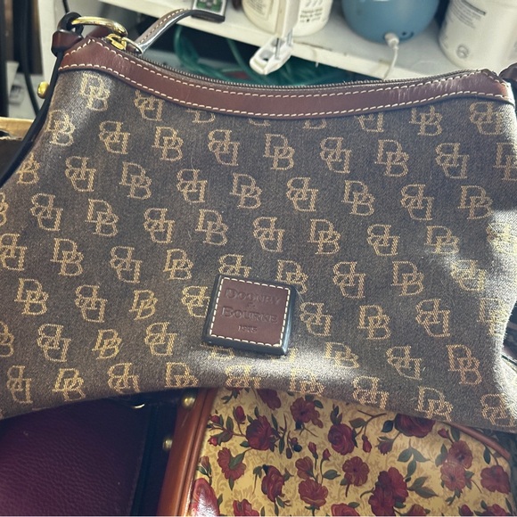 Dooney & Bourke Monogram Brown Shoulder Bag - Picture 12 of 13
